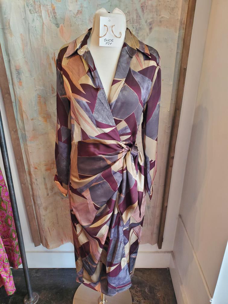 Midi Shirt Wrap Dress