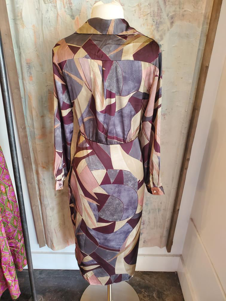 Midi Shirt Wrap Dress