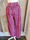 Washed Plum Jogger Pants with Pockets
