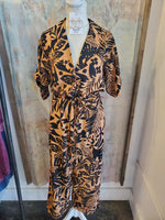 Tie Waist Print Jumpsuit