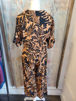 Tie Waist Print Jumpsuit
