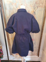 Puff Sleeve Half Zip Dress
