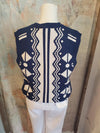 Sleeveless Pattern Knit Top