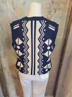 Sleeveless Pattern Knit Top