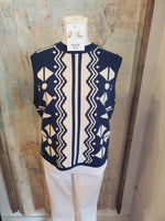 Sleeveless Pattern Knit Top