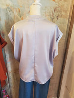 V Neck Short Sleeve Oversized Top