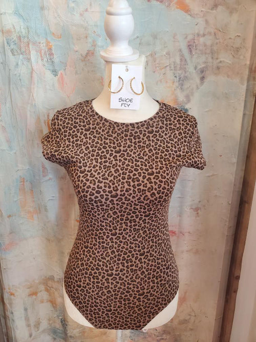 Leopard Round Neck Bodysuit