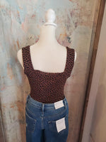 Square Neck Sleeveless Knit Bodysuit