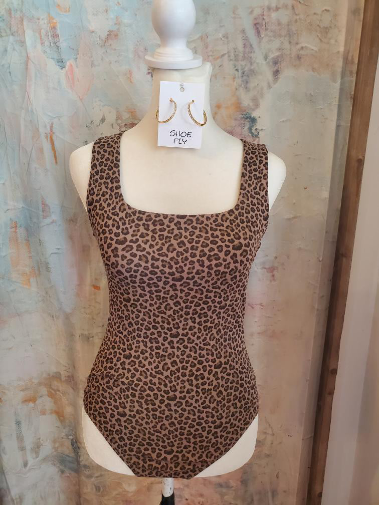 Square Neck Sleeveless Knit Bodysuit