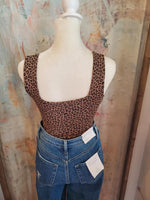 Square Neck Sleeveless Knit Bodysuit