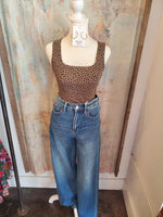 Square Neck Sleeveless Knit Bodysuit