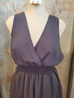 Overlay Smock Sleeveless Romper