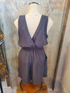 Overlay Smock Sleeveless Romper