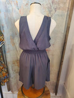 Overlay Smock Sleeveless Romper