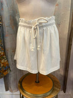 High Waist Drawstring Waist Shorts