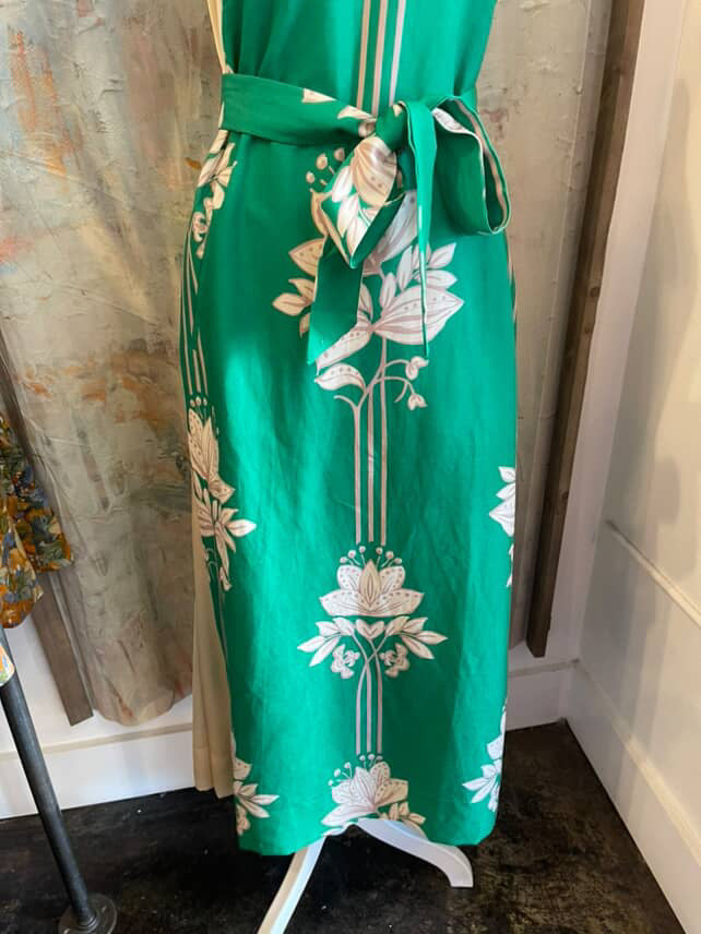Floral Print Halter Neck Midi Dress