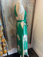 Floral Print Halter Neck Midi Dress