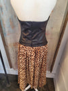 Mixed Media Strapless Dress