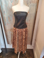 Mixed Media Strapless Dress