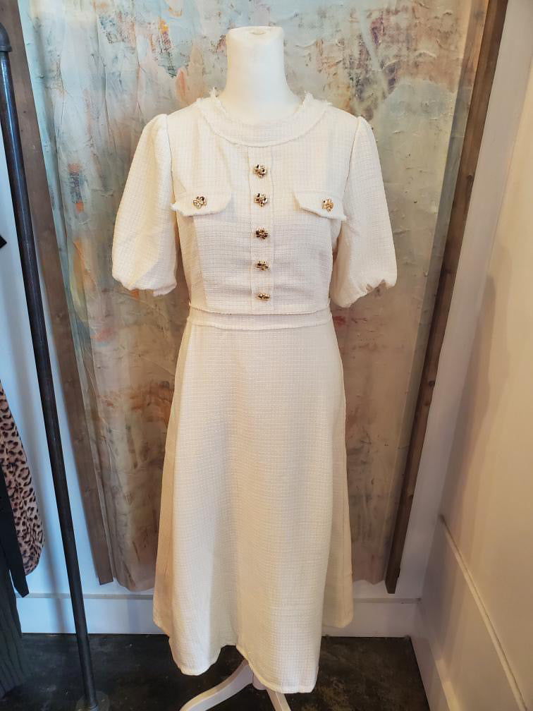 Tweed Midi Dress