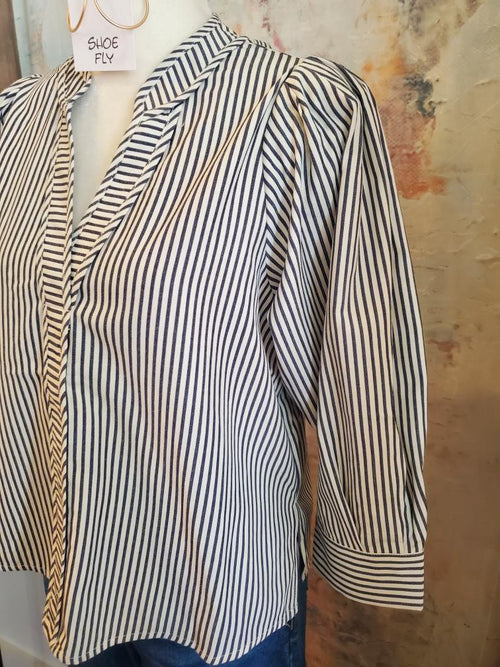 Stripe 3/4 Sleeve Top