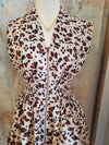 Cheetah Zip Front Pocket Dress