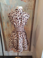 Cheetah Zip Front Pocket Dress