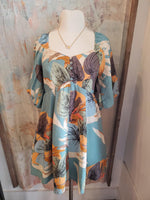 Sweatheart Neckline Floral Dress