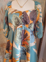 Sweatheart Neckline Floral Dress