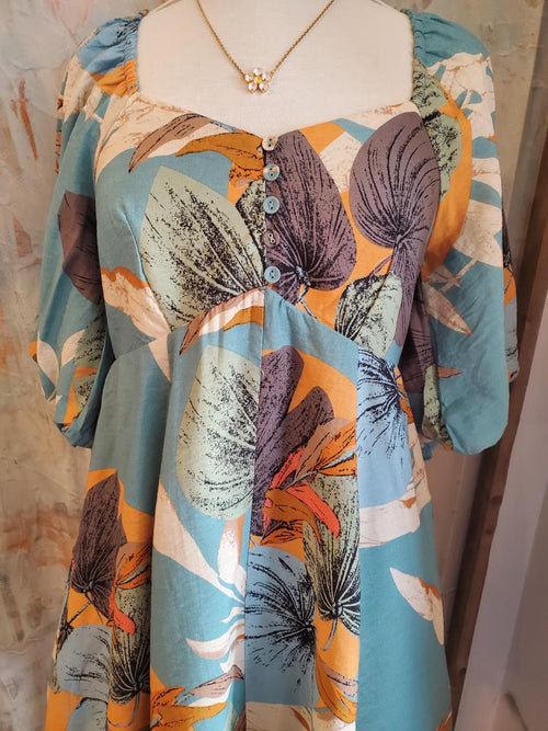 Sweatheart Neckline Floral Dress
