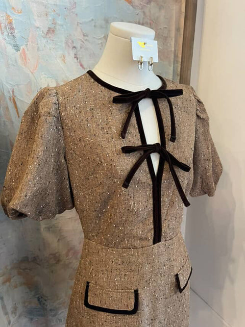 Tweed Double Bow Dress