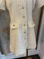 Tweed Button Detail Dress