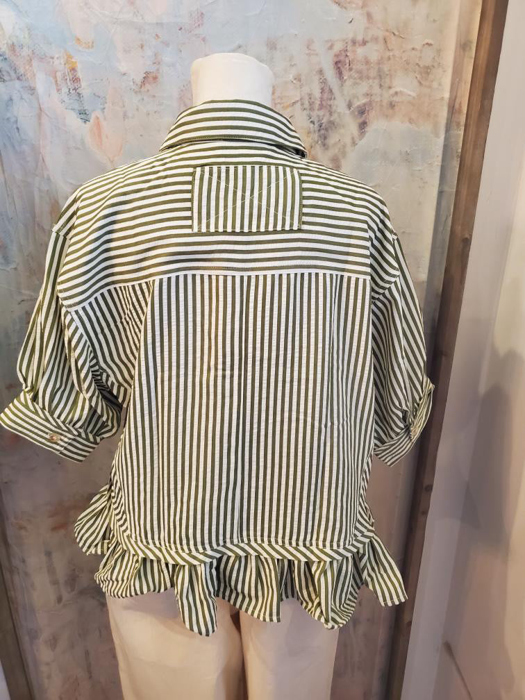 Button Up Peplum top
