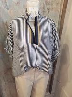 Stripe Detail Trim Top