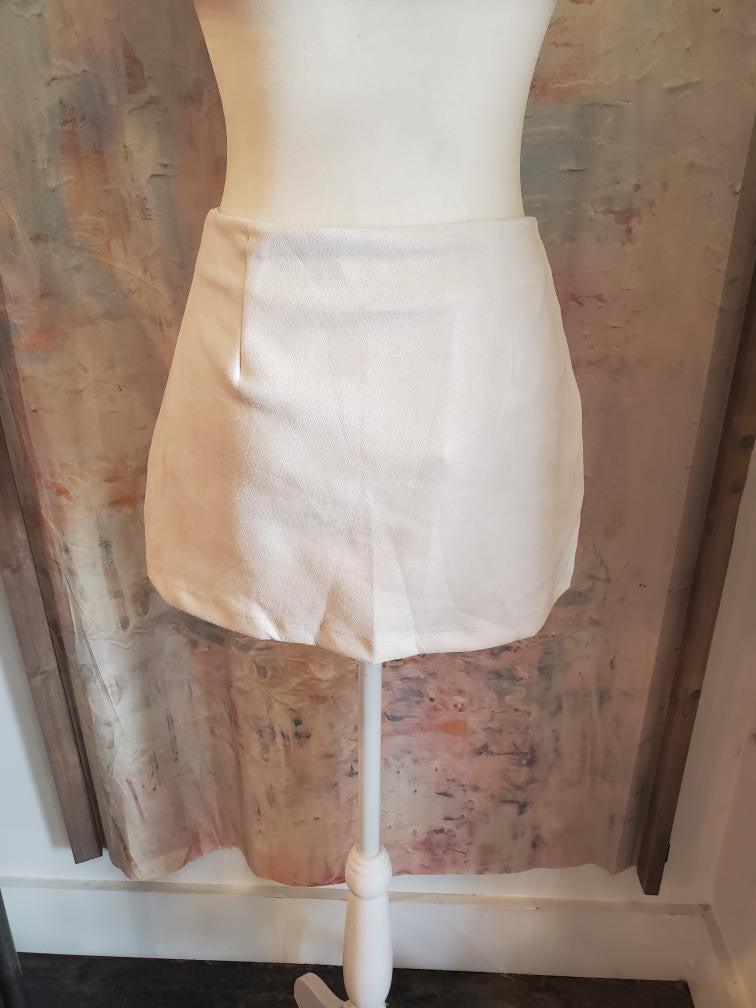 Faux Suede Skort__