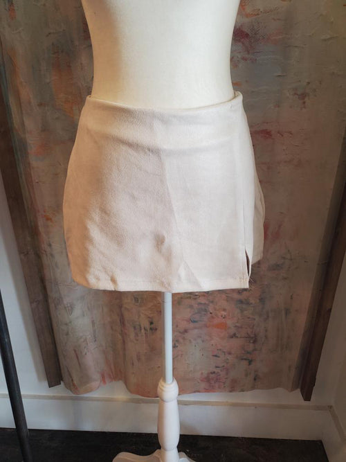 Faux Suede Skort__