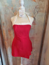 Halter Neck Wrap Romper__