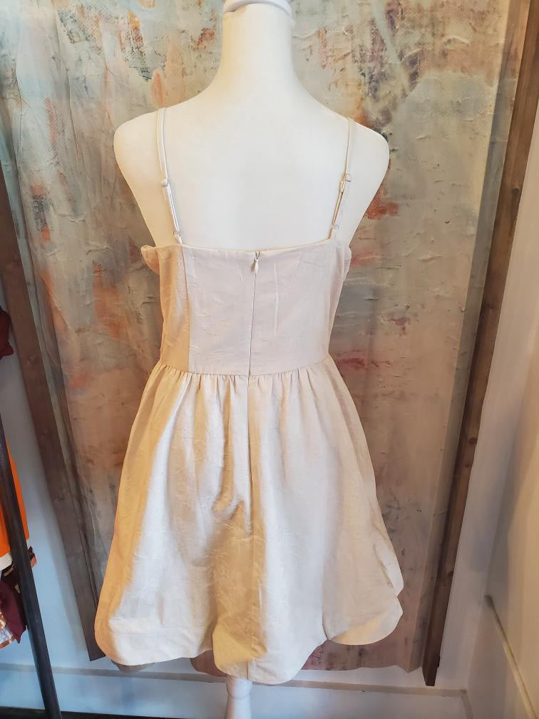 Embossed Detail Lined Dress