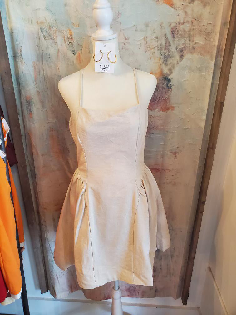 Embossed Detail Lined Dress