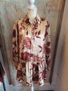 Brown Floral Print Babydoll Dress