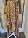 Wrap High Low Paisley Dress