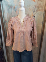 Stripe 3/4 Sleeve Top