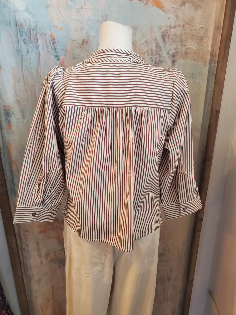 Stripe 3/4 Sleeve Top