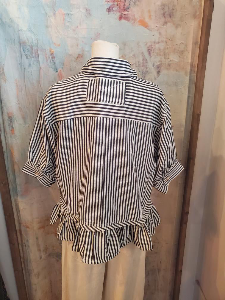 Button Up Peplum top
