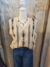 Diamond Stitch Sweater Vest Top