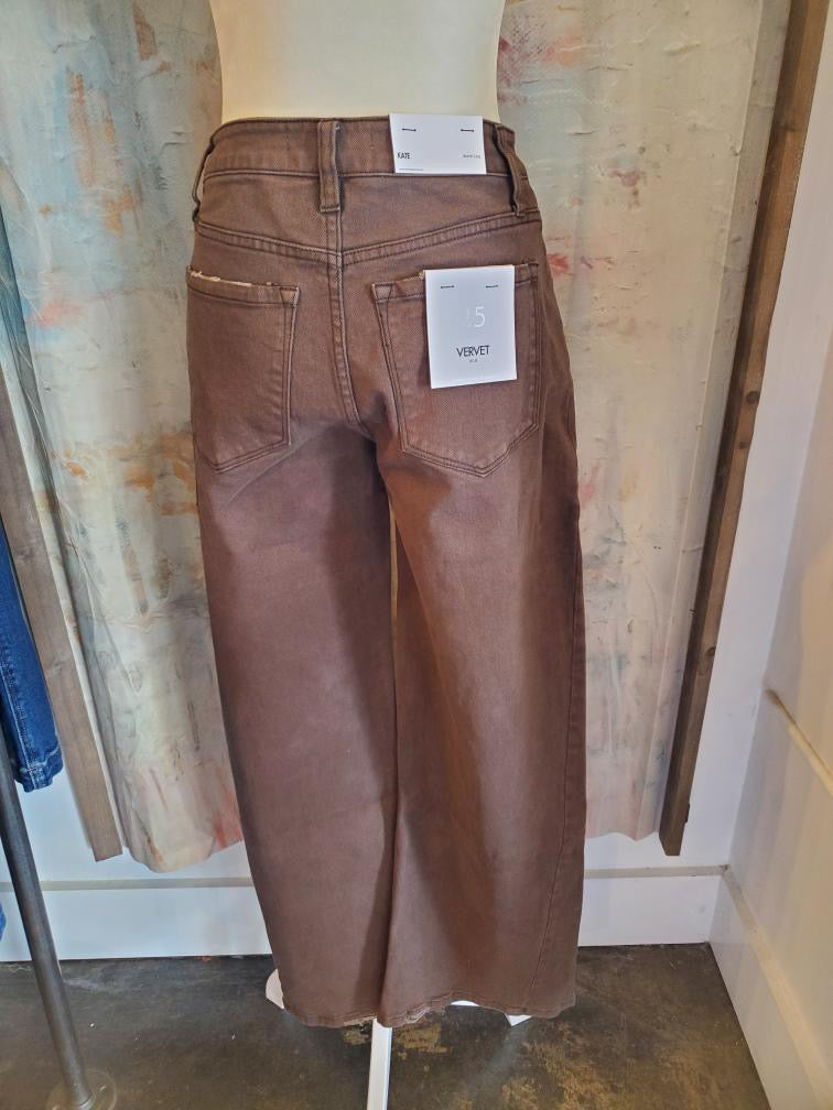 High Rise Ankle Barrel Denim