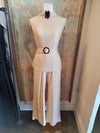 Sleeveless Top with Belt