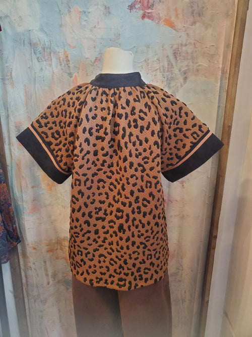 Border Detail  Cheetah Print Top
