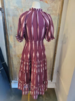 Short Sleeve Pattern Maxi Dress with Pockets