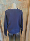 Solid Crewneck Front Seam Sweater